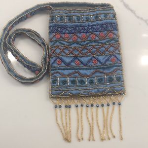 LORD AND TAYLOR MULTICOLORED beaded bag